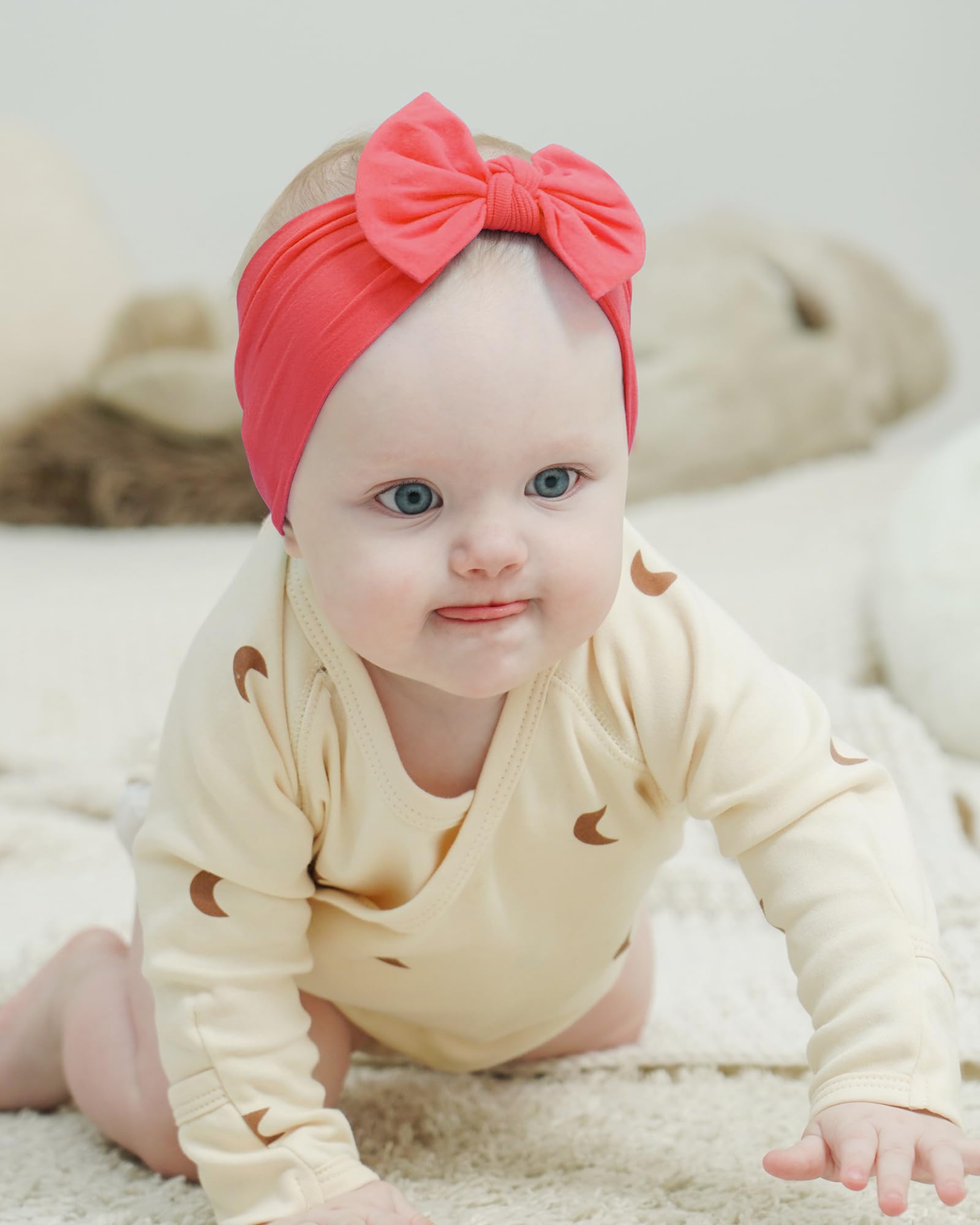 jollybows newborn to toddler headbands shown in gentle adorable styles.