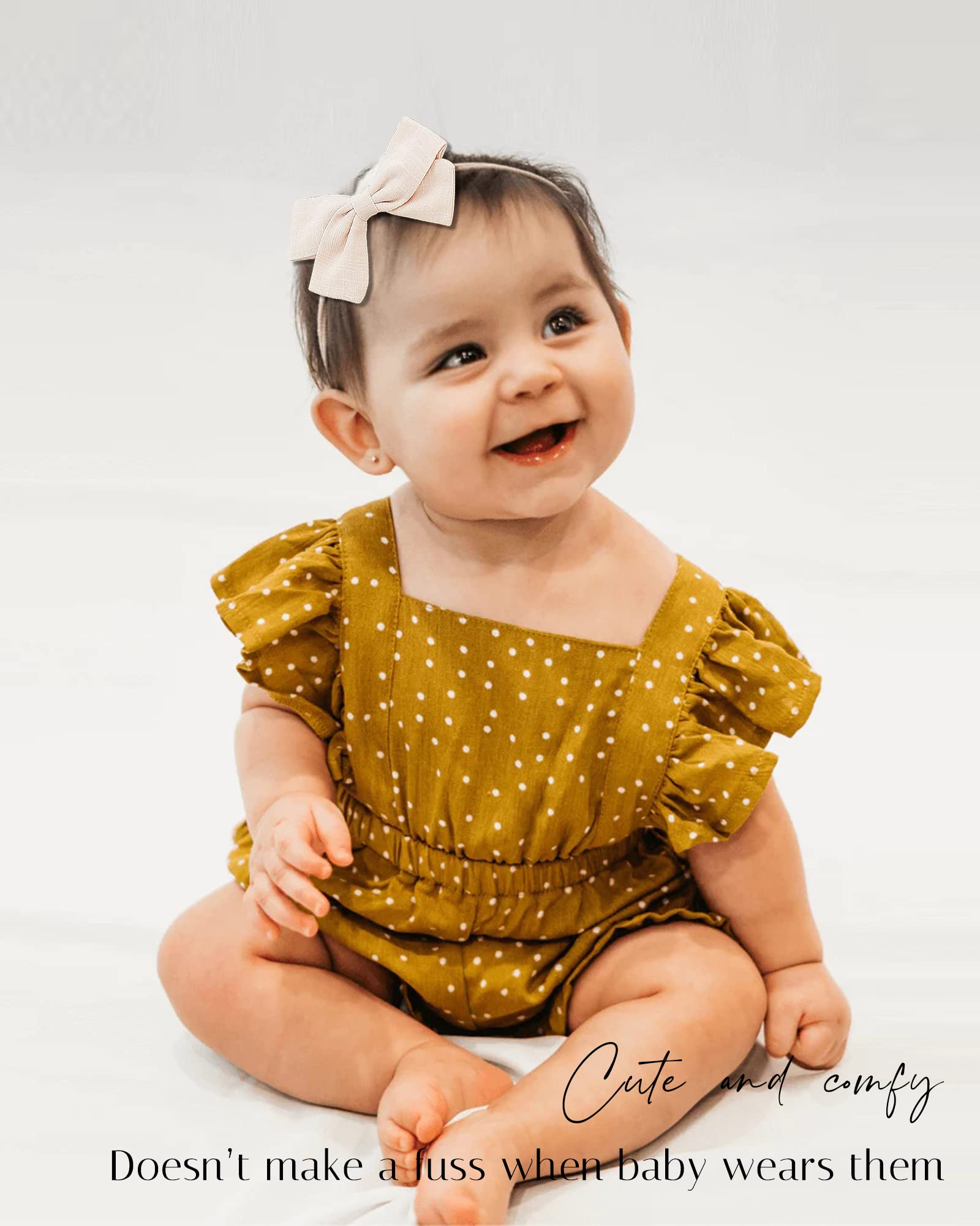 Jollybows newborn-to-toddler-friendly fit demonstrated on an infant.