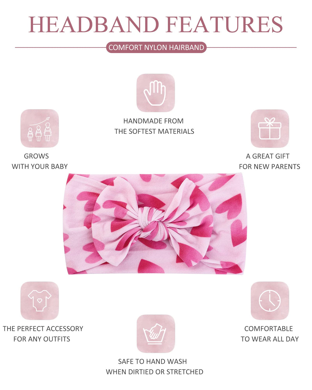 jollybows nylon headbands soft elastic design reduces slipping and stays comfortable