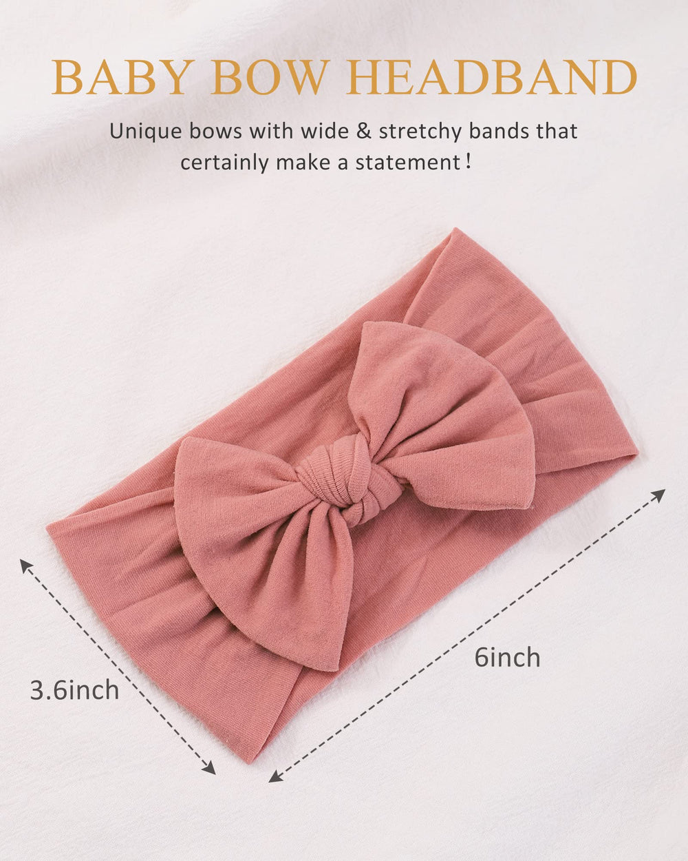 jollybows nylon headbands pastel pink solid color for versatile baby styling