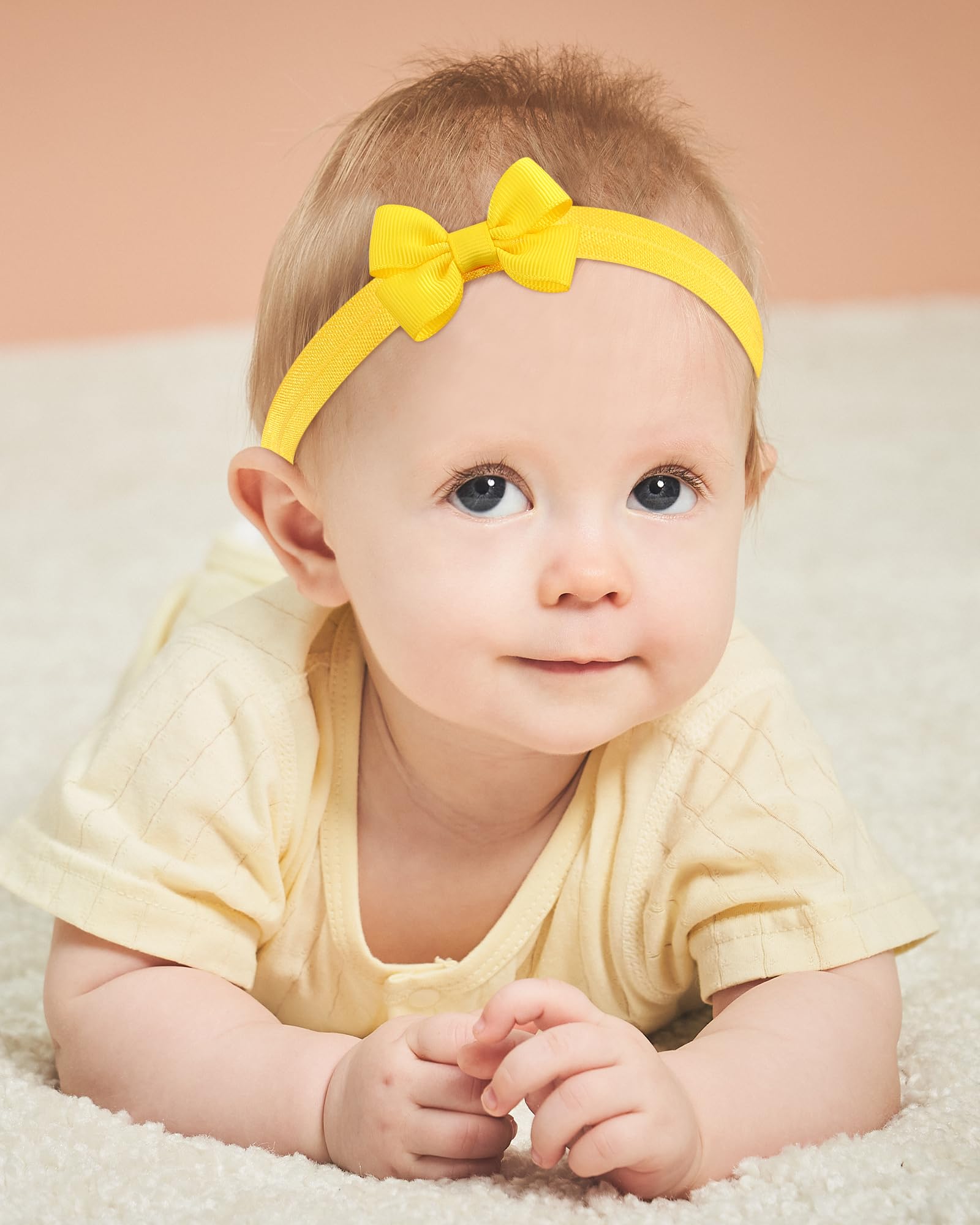 Photo session ready Jollybows on a baby headband