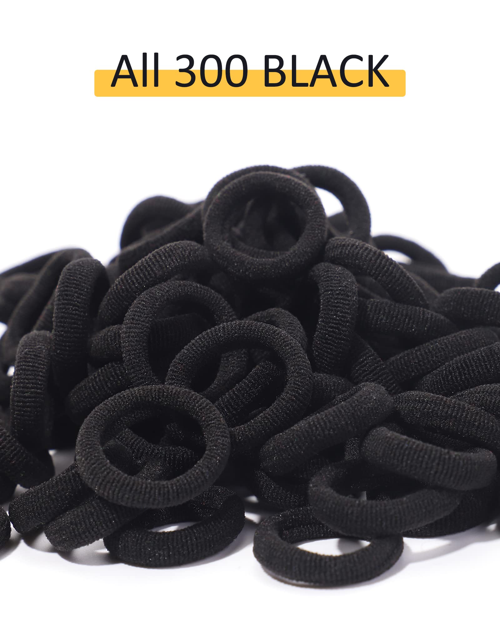 Jollybows pony-tail holders black arranged for versatile everyday wear.