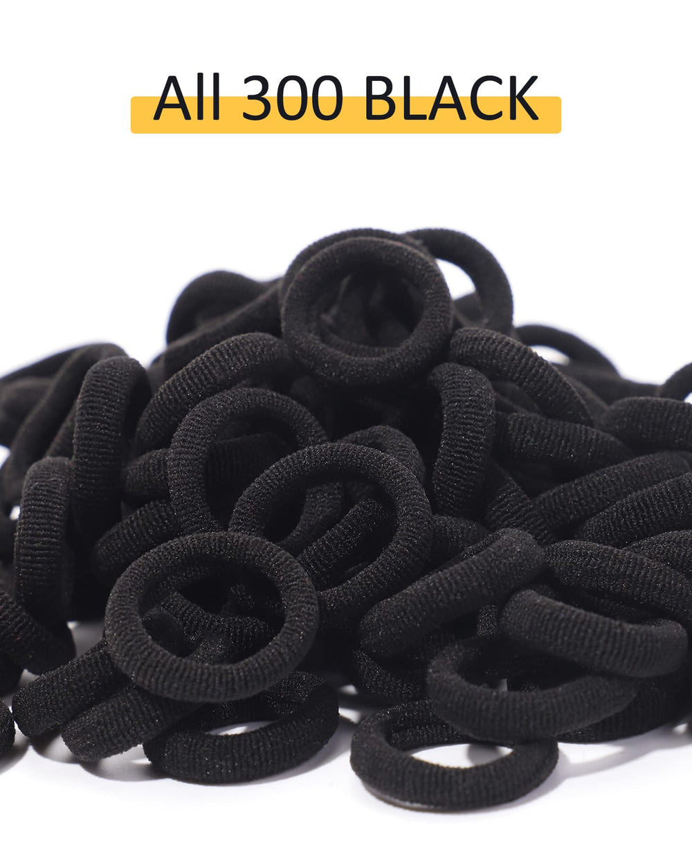Jollybows pony-tail holders black arranged for versatile everyday wear.