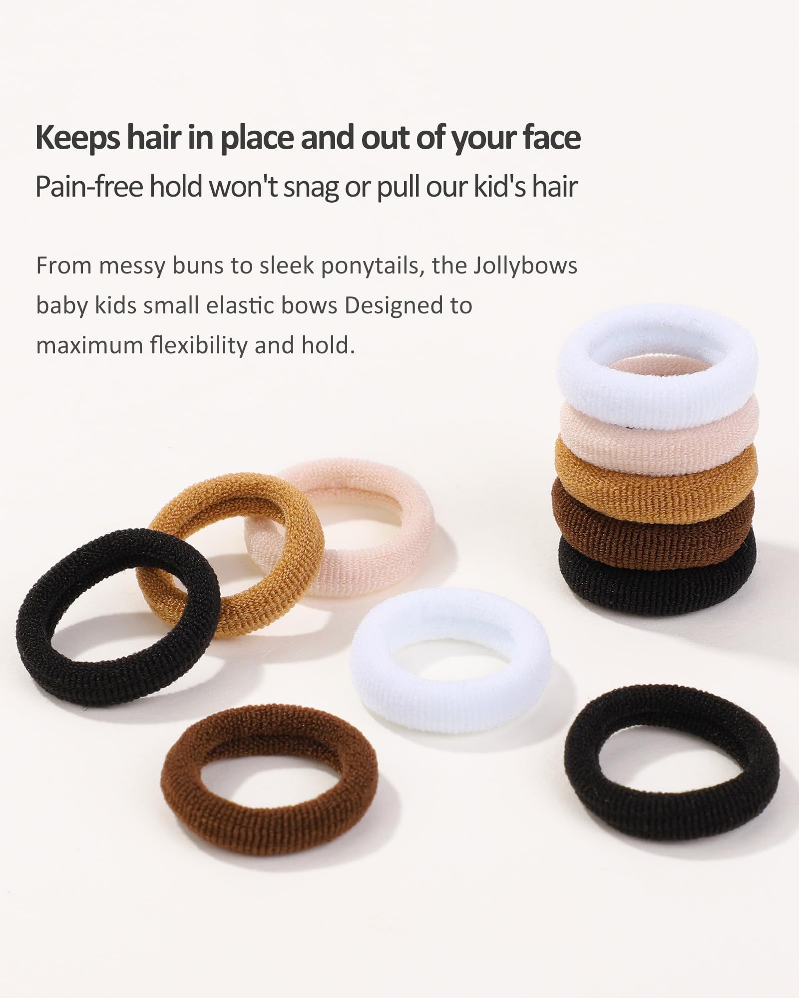 jollybows elastic ponytail holders thin to thick hair versatility