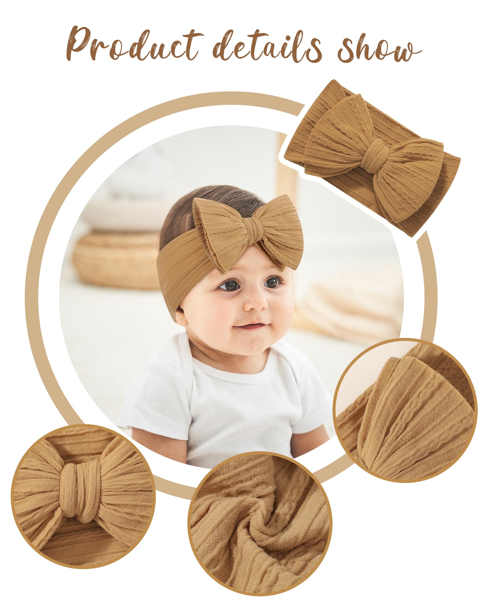 jollybows premium nylon material feels gentle on delicate skin