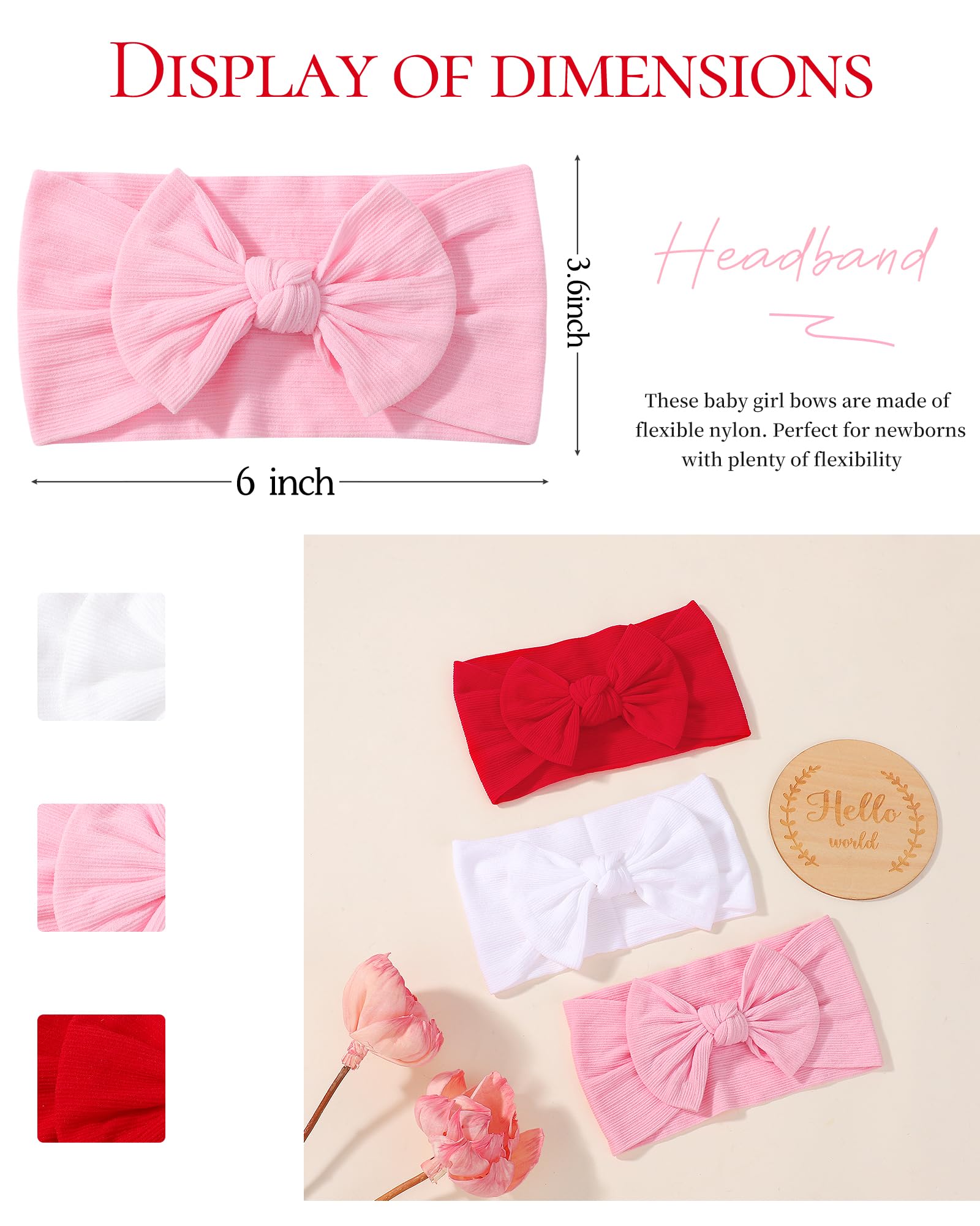 Jollybows red bow headband adds vibrant accent for birthday outfits.