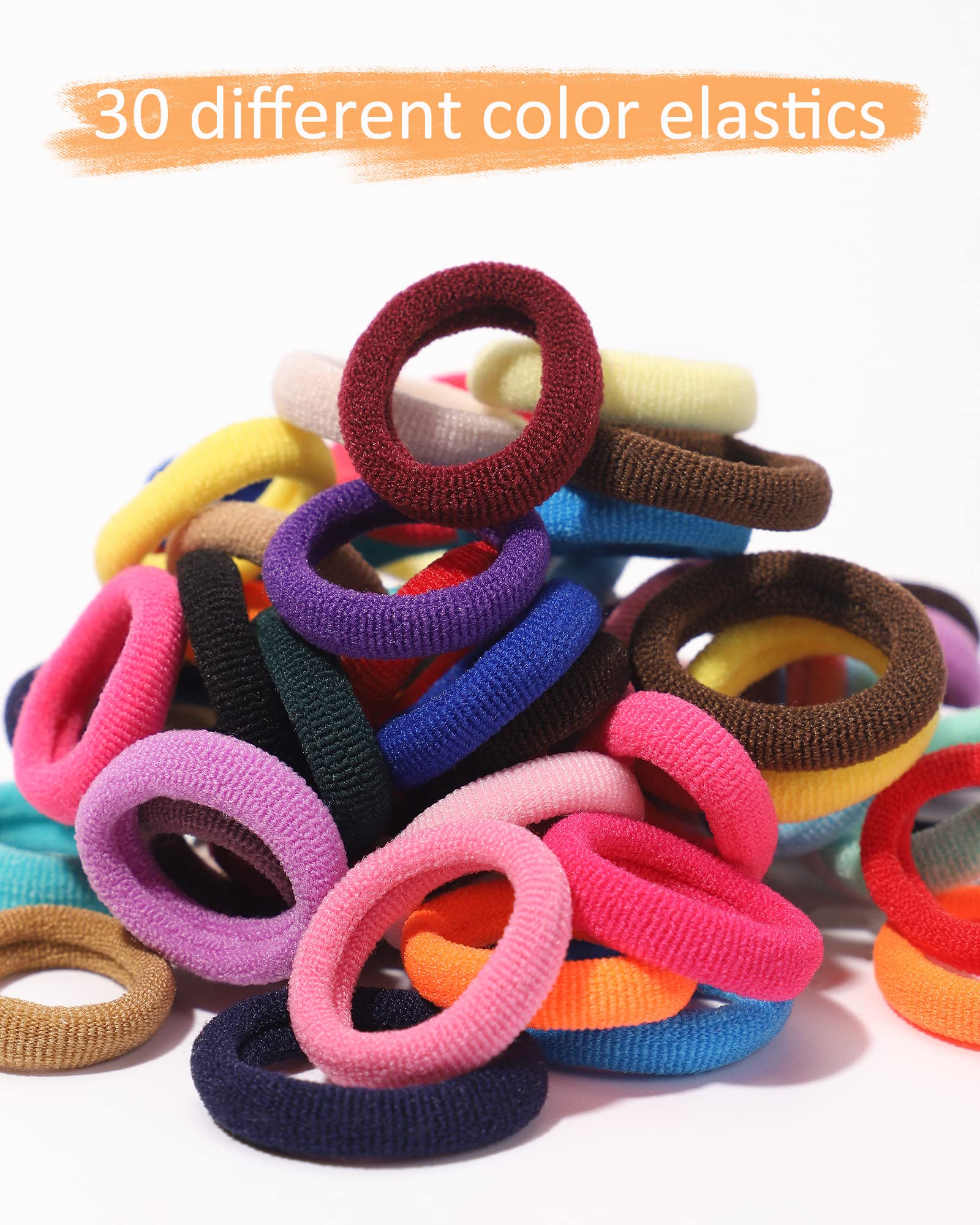 Jollybows seamless design closeup shows gentle, snag-free hair ties for kids.