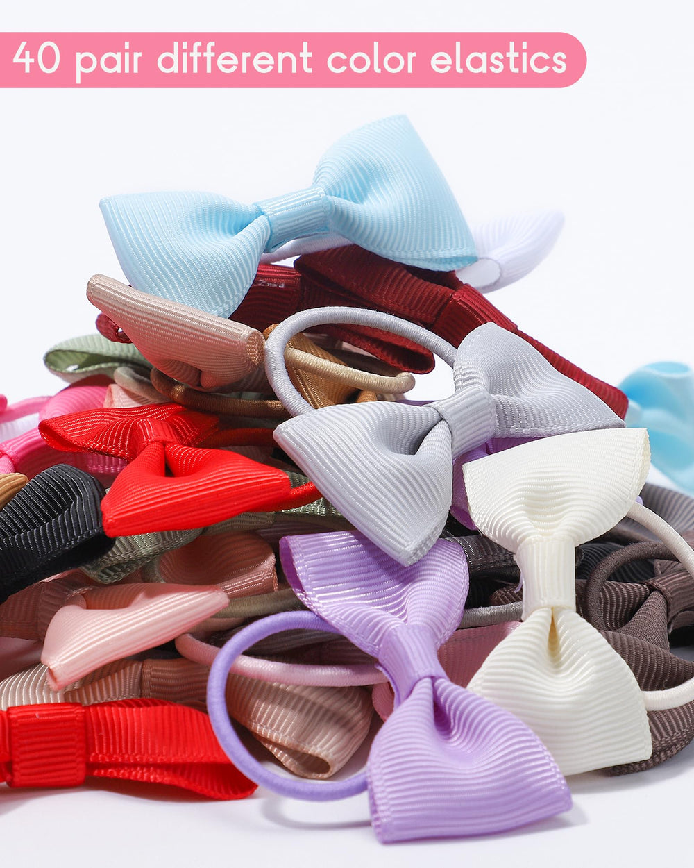 Jollybows small 2-inch bows are lightweight for tiny hair.