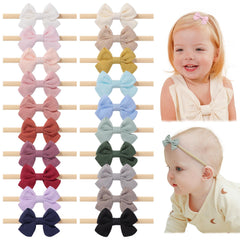 Jollybows soft nylon headband for gentle, secure wear without marks on baby skin