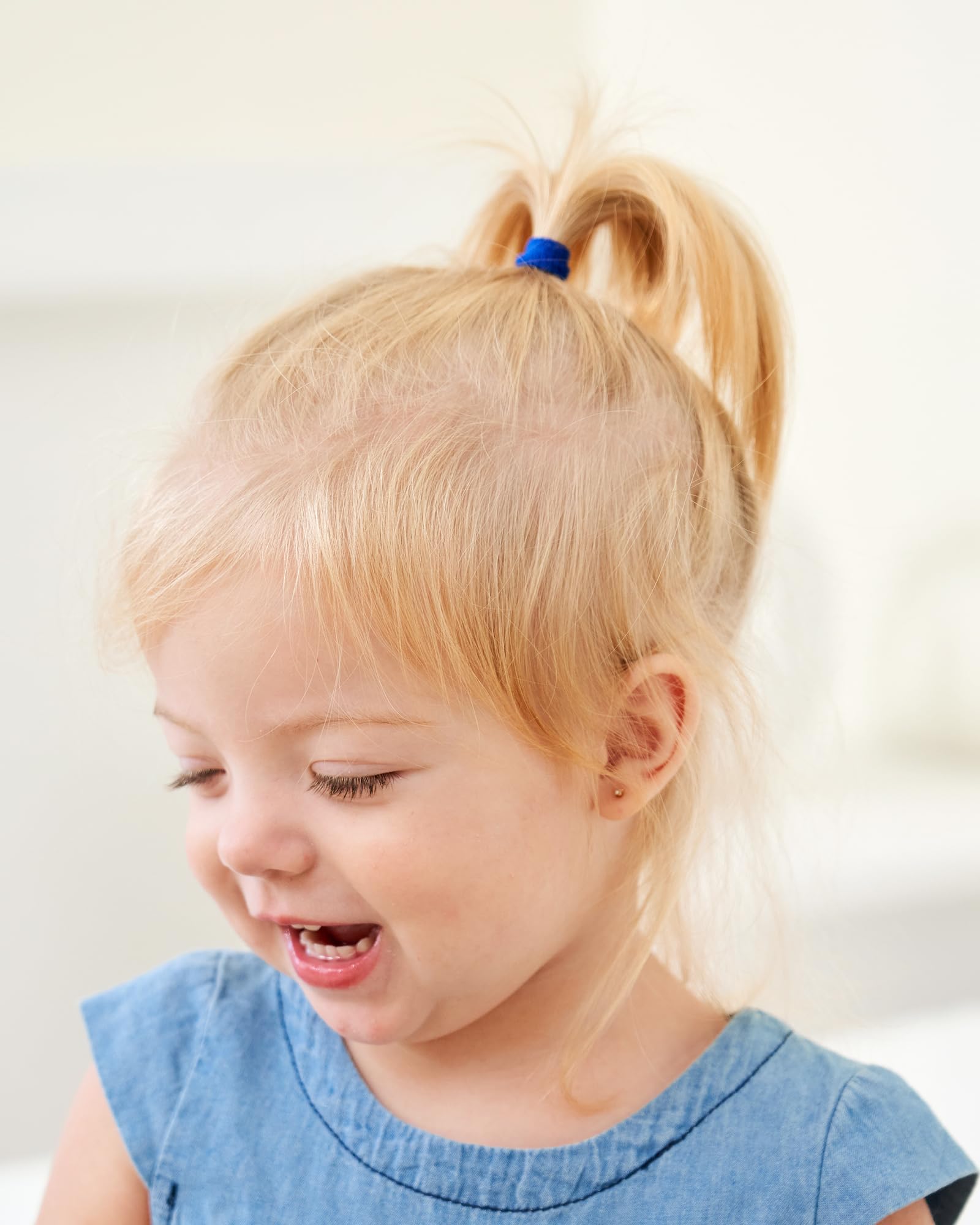 Jollybows stretchable hair ties highlight non-snag, gentle removal for everyday use.