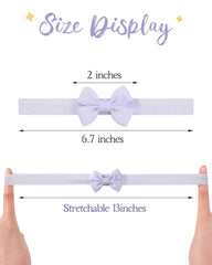Closeup of Jollybows stretchy headband demonstrating elasticity