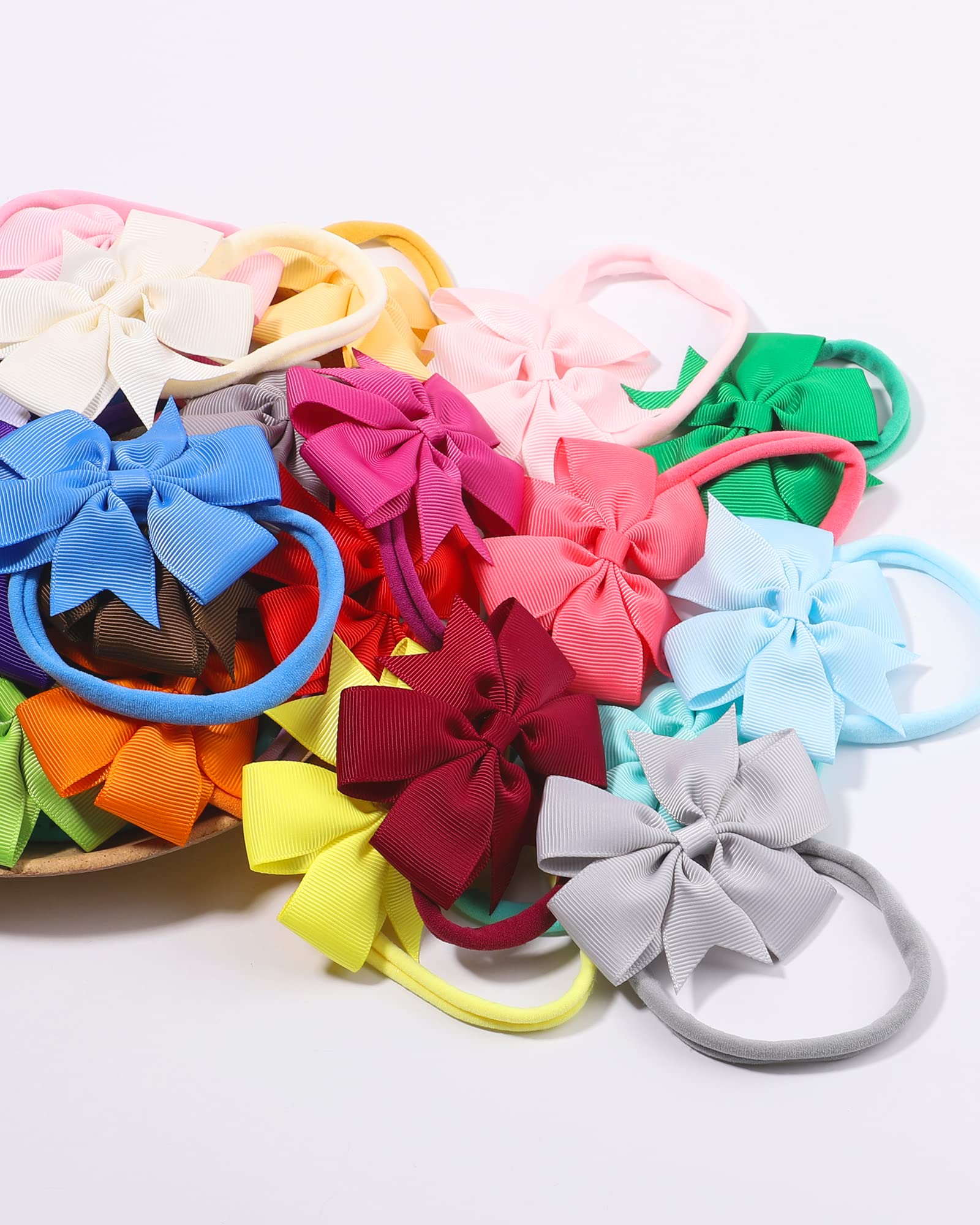 Jollybows stretchy headbands for outfits during playtime and photos.