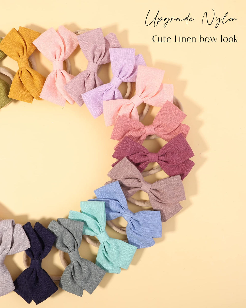 Jollybows stretchy nylon headband fit suitable for newborns through kids.