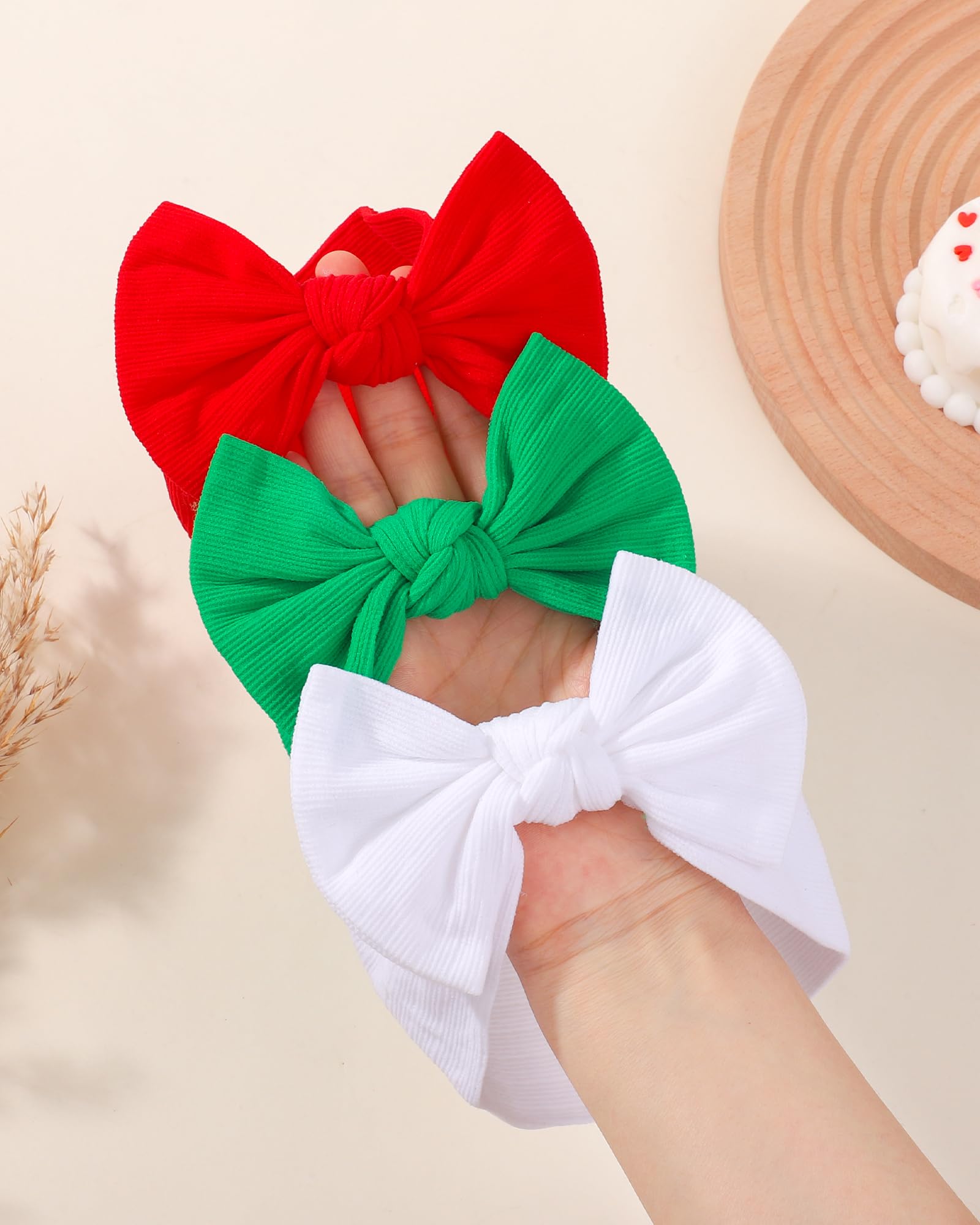 Jollybows stretchy nylon headband demonstrates comfortable fit for tiny heads