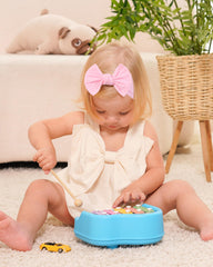 Jollybows stretchy nylon headband provides secure, comfortable fit as babies grow.