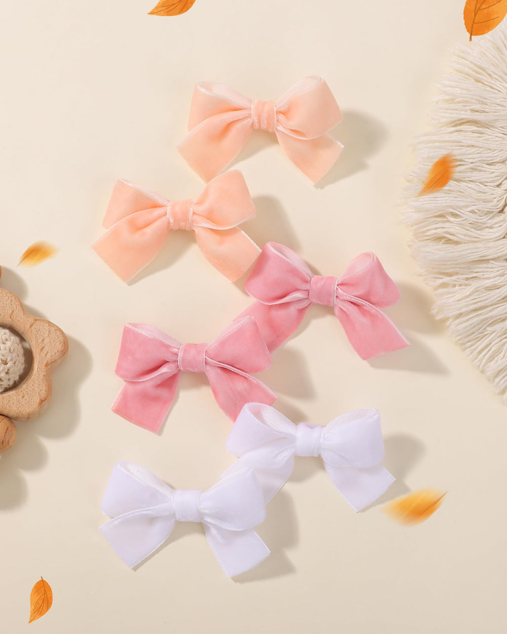Jollybows velvet baby bows in daily wear look with understated elegance