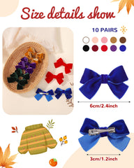 jollybows velvet bows 20-pack closeup shows color variety for everyday and festive looks