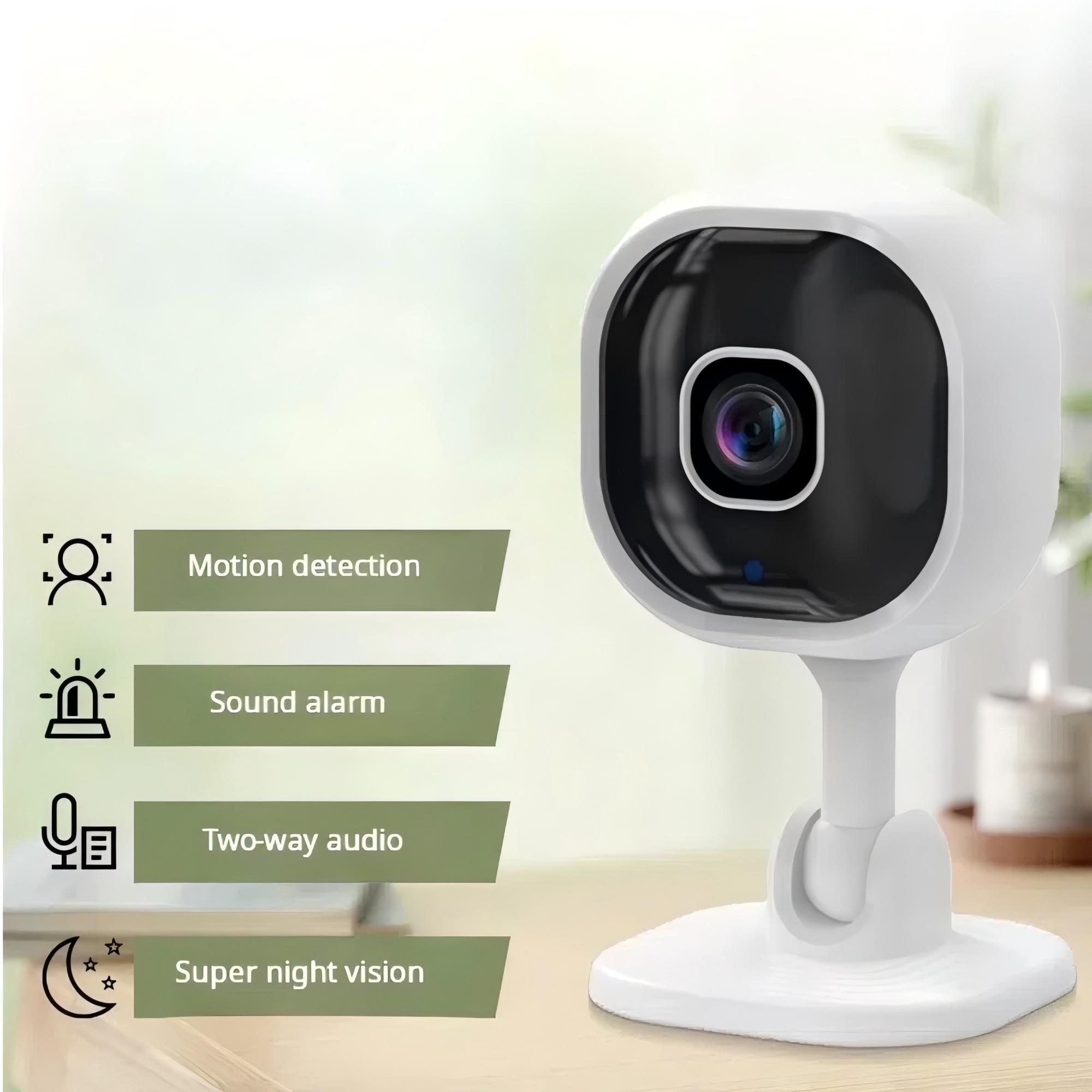 JolyWell Baby Monitor night vision image showing clear low-light visibility.