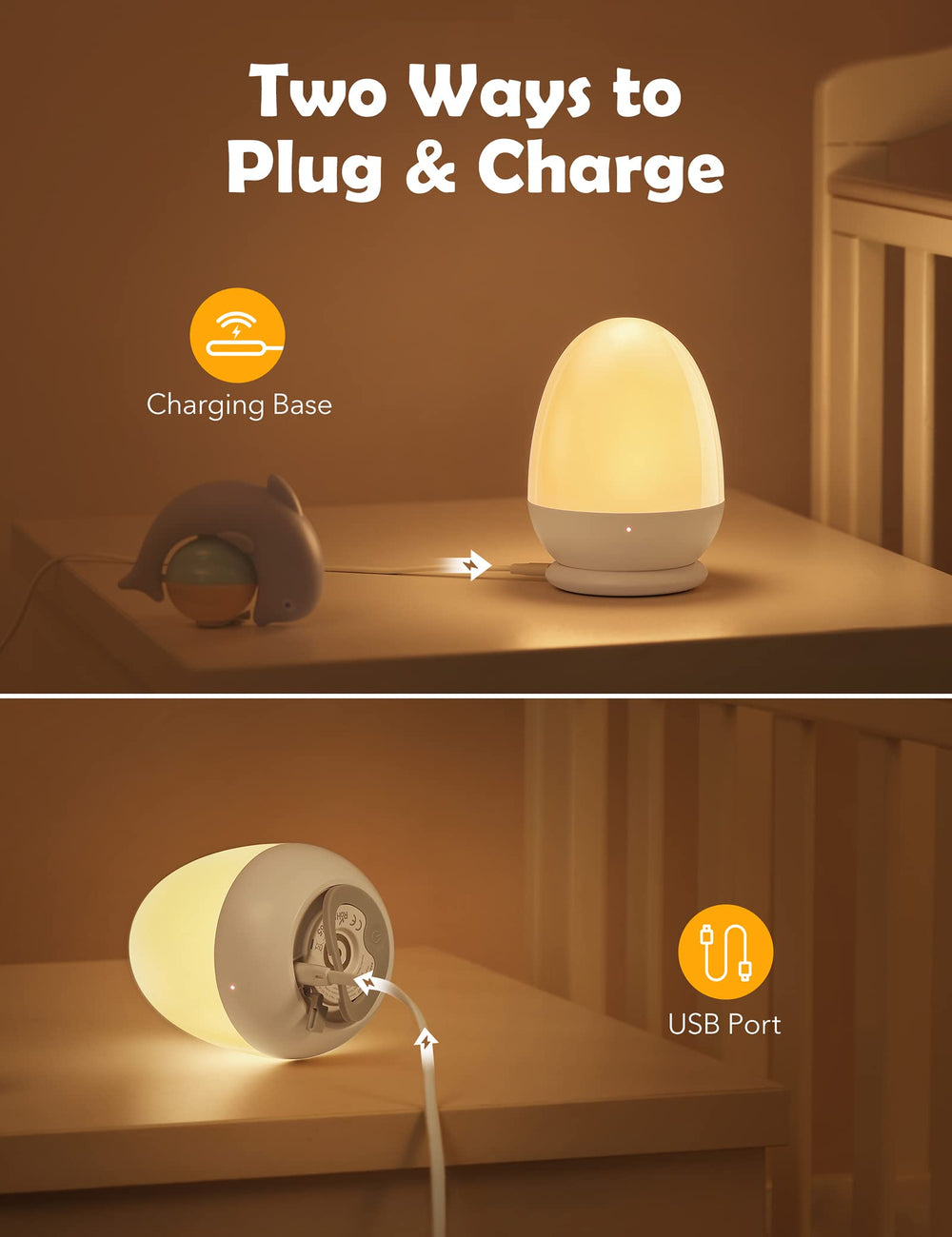 JolyWell egg night light charging base with stable power