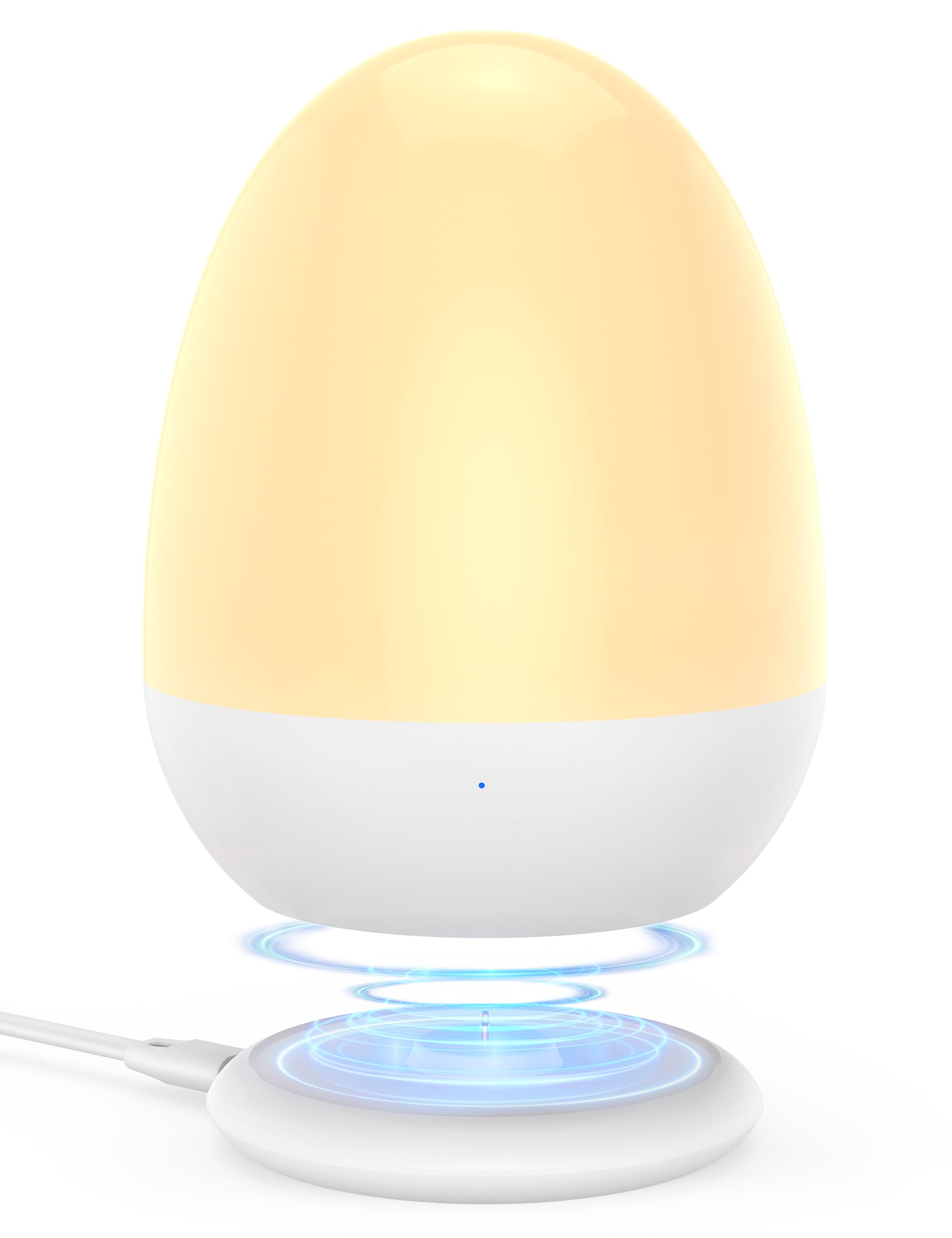JolyWell egg night light top view showing soft glow for bedtime routines