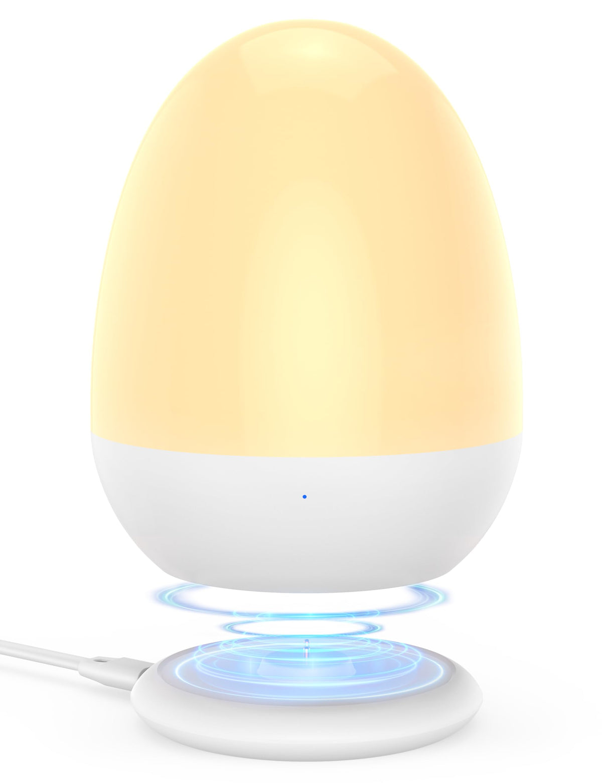 JolyWell egg night light top view showing soft glow for bedtime routines