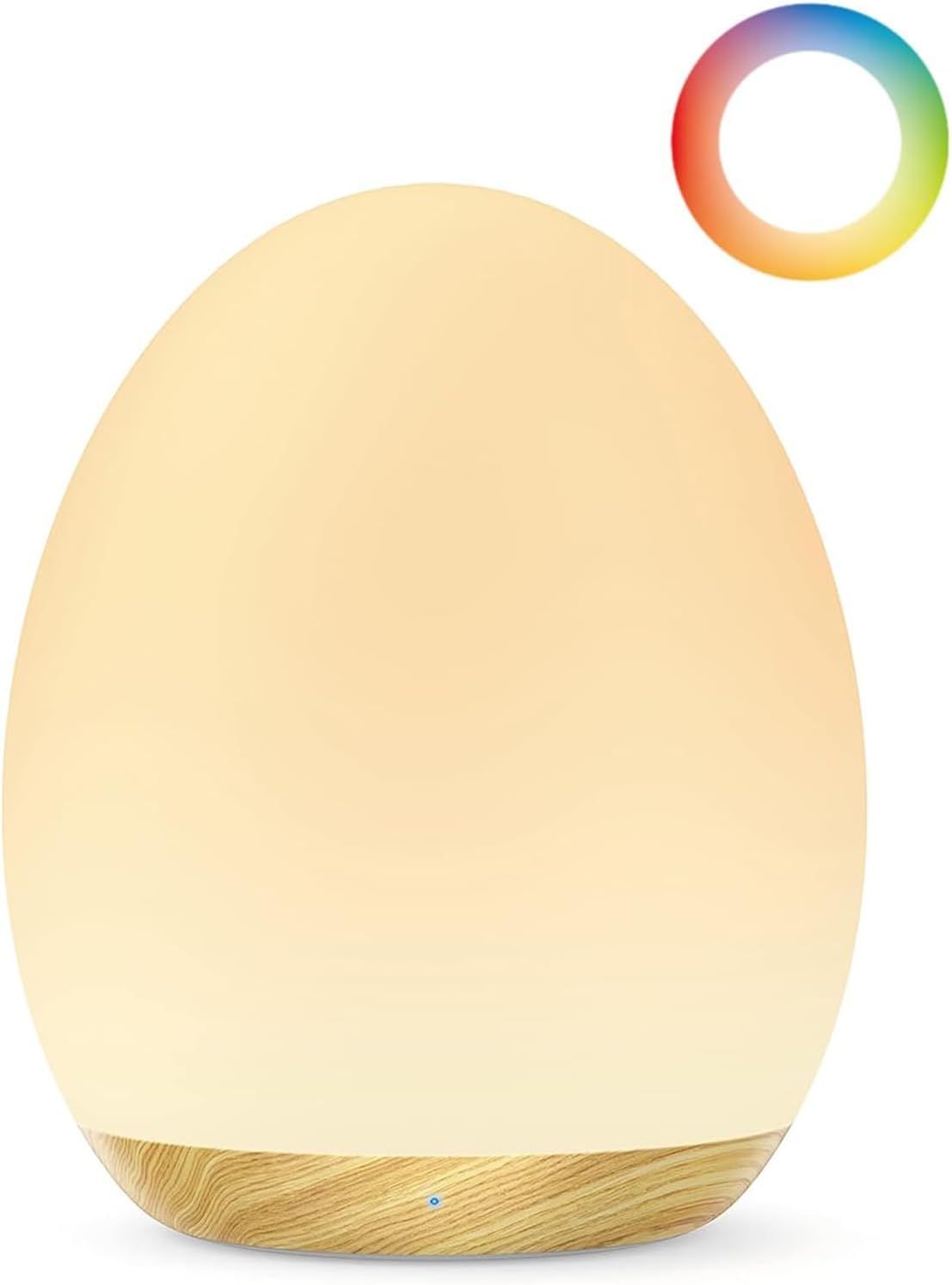 JolyWell Night Light egg on bedside providing gentle guidance for midnight feeding.