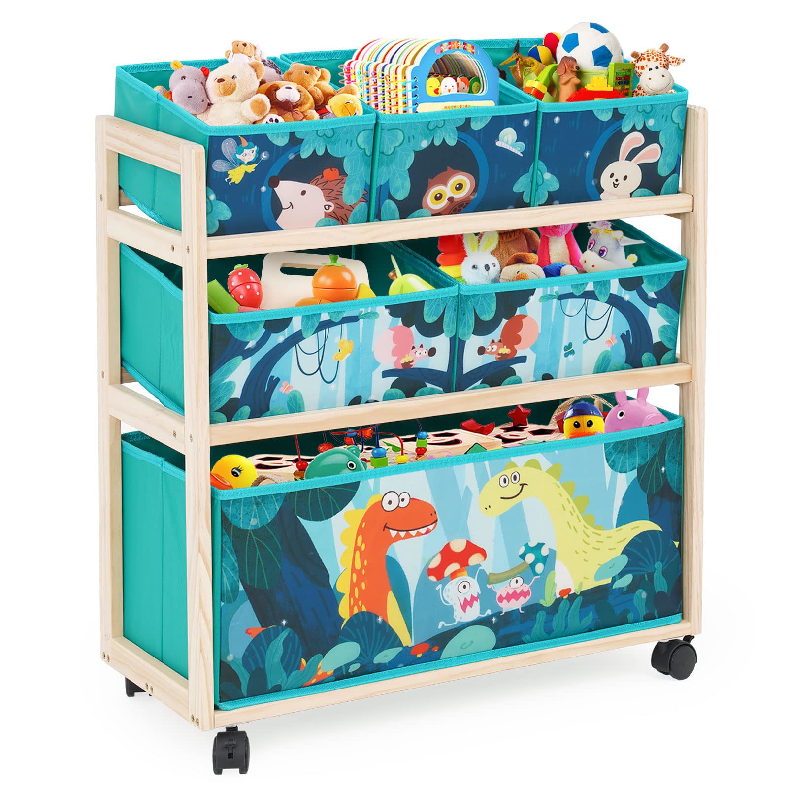 Jomifin kids toy storage assembly shows a sturdy setup for organized spaces.