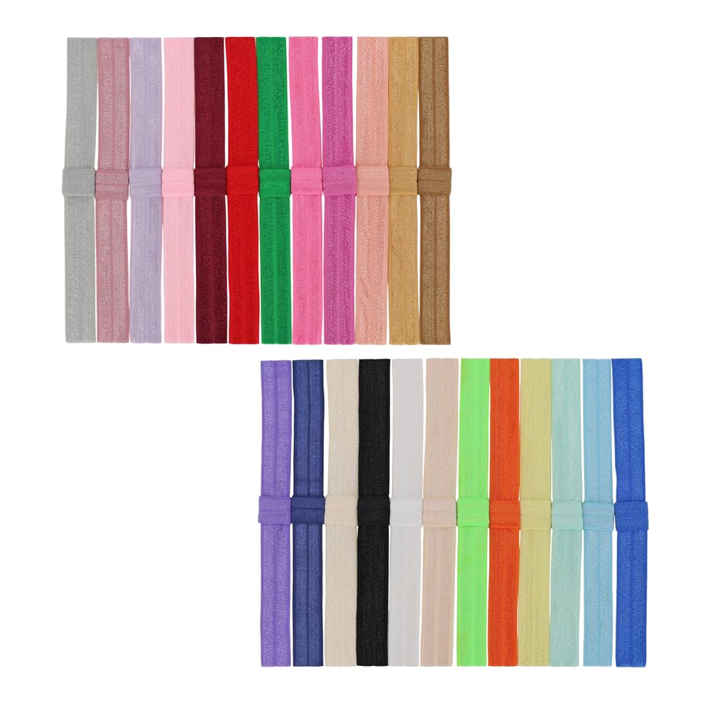 Jomila headbands 24 colors pack demonstrates soft nylon stretch for everyday wear.