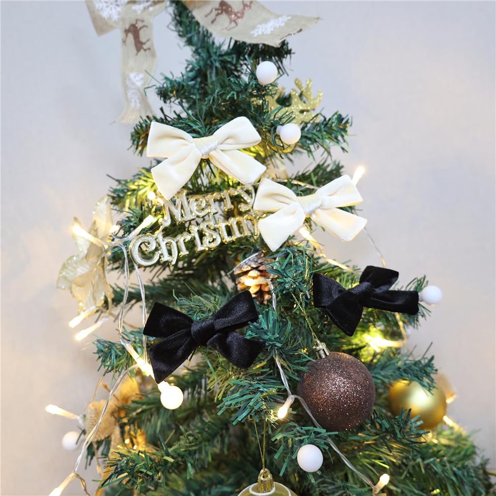 Jomila velvet bow hair clip idea for Christmas tree or gifts.