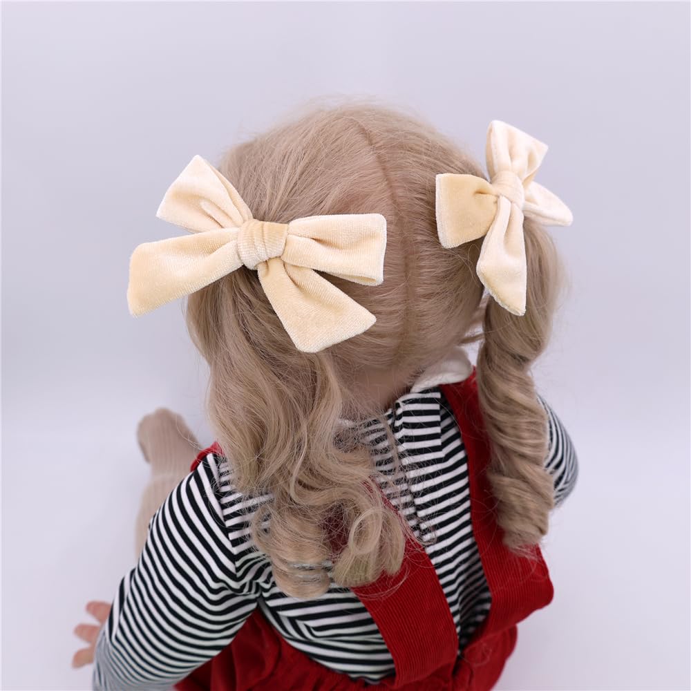 Jomila velvet bow hair clip durable alligator clip for reliable grip.