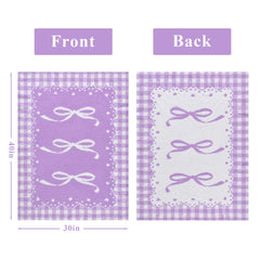 JOOJA purple bow baby blanket in cozy nursery setting highlights soft texture for daily use.