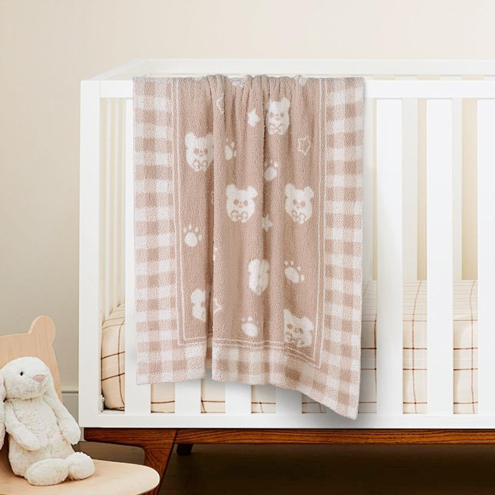 JOOJA beige bear blanket machine-wash friendly care for easy everyday cuddles