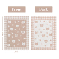 JOOJA beige bear blanket nursery décor close-up showing versatile softness for naps