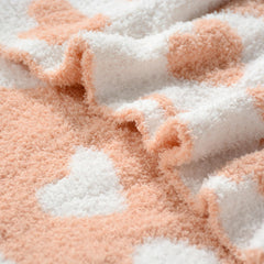 JOOJA breathable knitted blanket texture close-up for durable, easy care use.