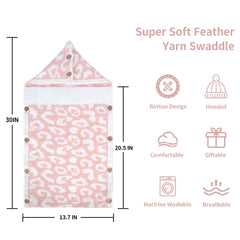 JOOJA cheetah-pattern swaddle adds chic nursery style and cozy comfort.
