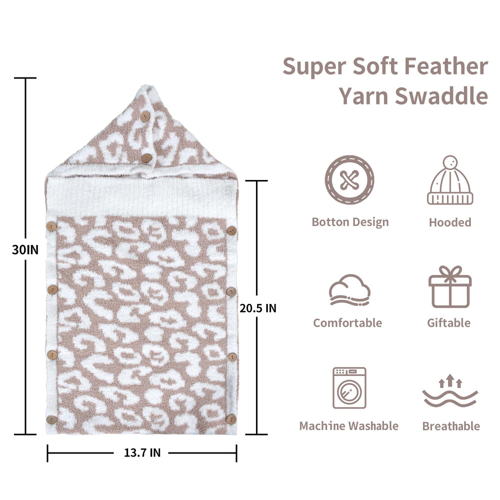 JOOJA swaddle cheetah pattern adds stylish nursery decor