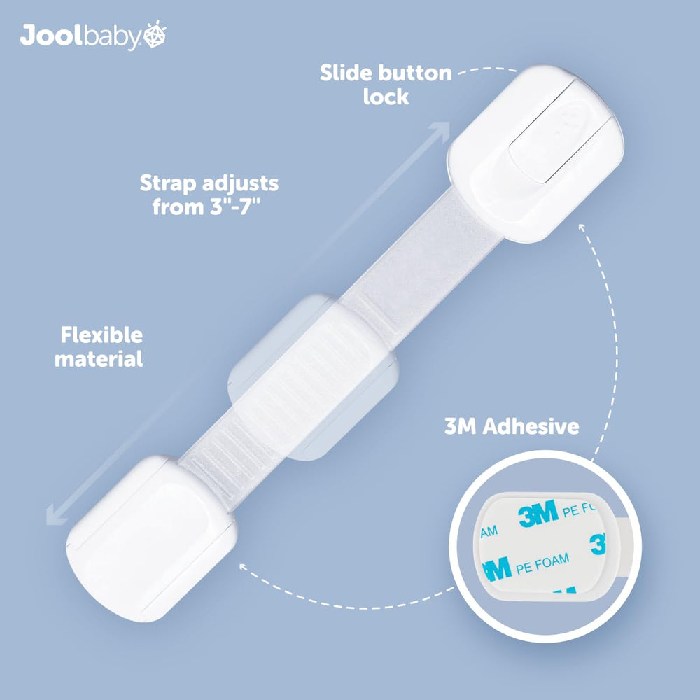 Jool Baby cabinet door lock installed for safe, clutter-free kitchen.