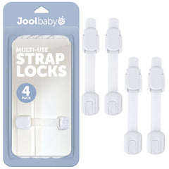 Jool Baby cabinet safety lock securing a cabinet from curious hands