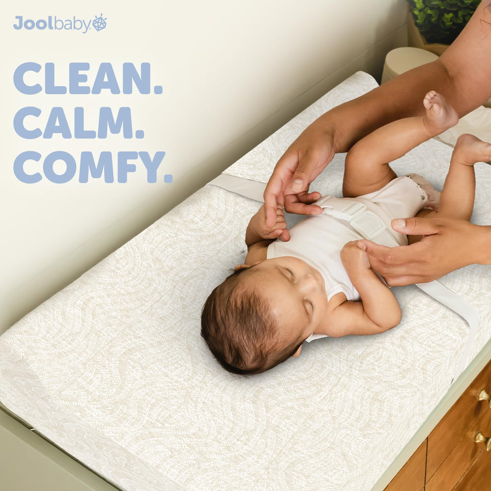 Jool Baby changing pad covers fit contoured and standard pads for versatile use.