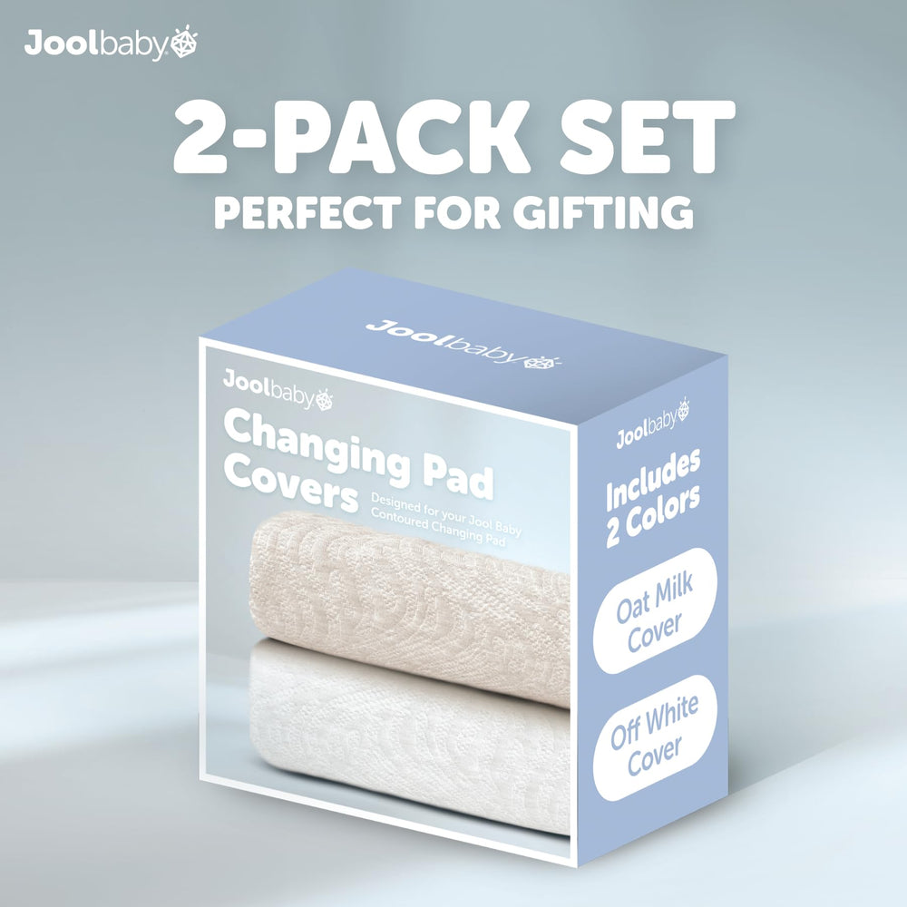 Jool Baby changing pad covers soft fabric close-up emphasizes gentle surface for babies.