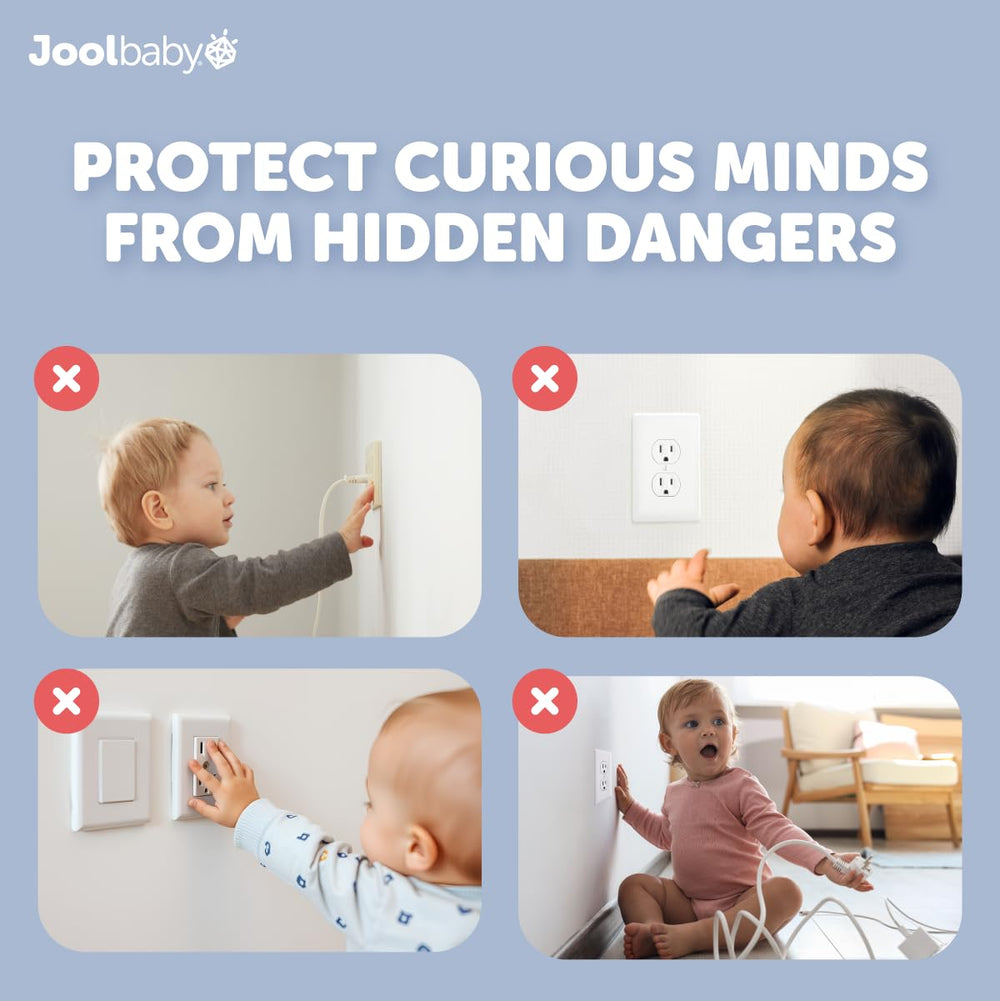 Jool Baby clear design outlet covers blend with decor while safeguarding outlets.