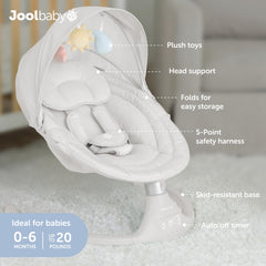 Jool Baby Nova Swing Stone Bluetooth speaker, plays gentle tunes for baby relaxation