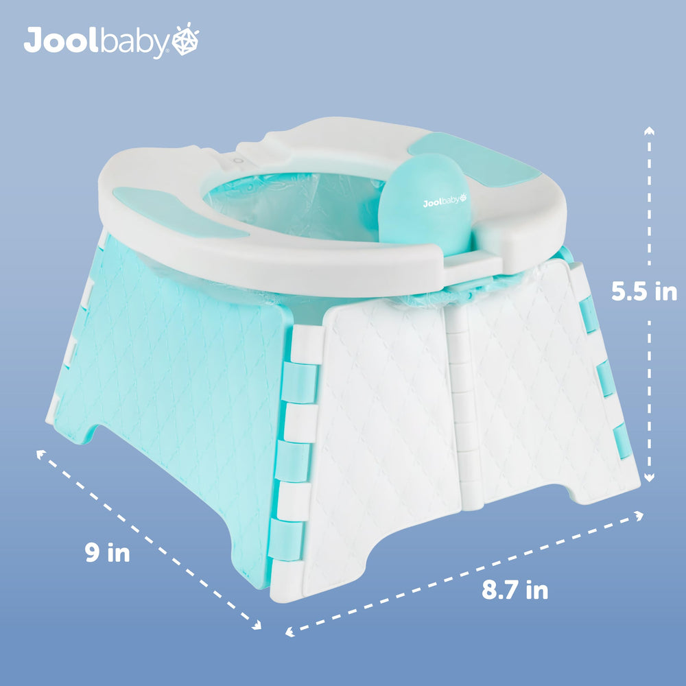 Jool Baby portable potty 30 liners included for quick cleanup.