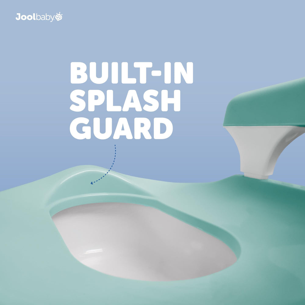 Jool Baby Aqua potty chair's lightweight sturdy design for easy relocation and daily durability