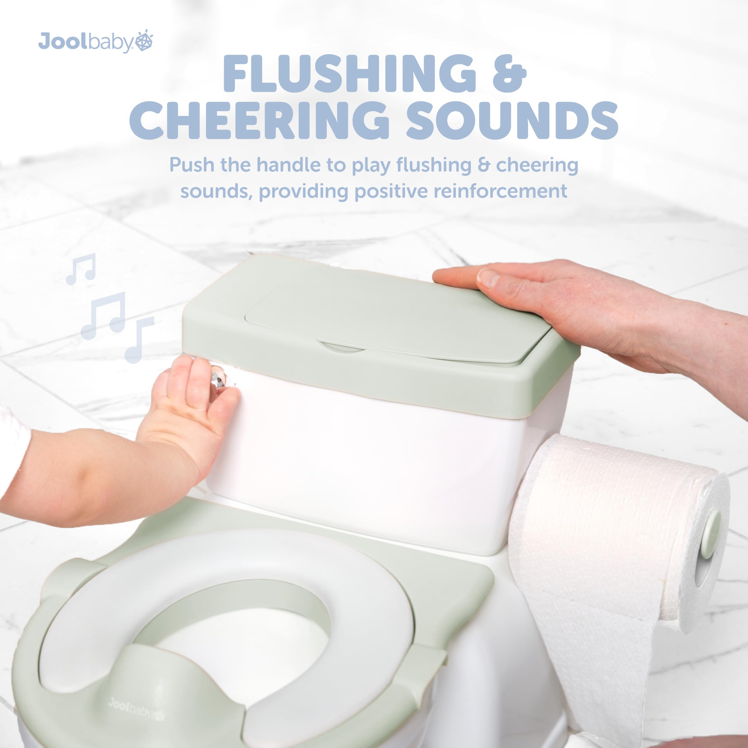 Jool Baby potty with non-slip grips provides stable safety during training.