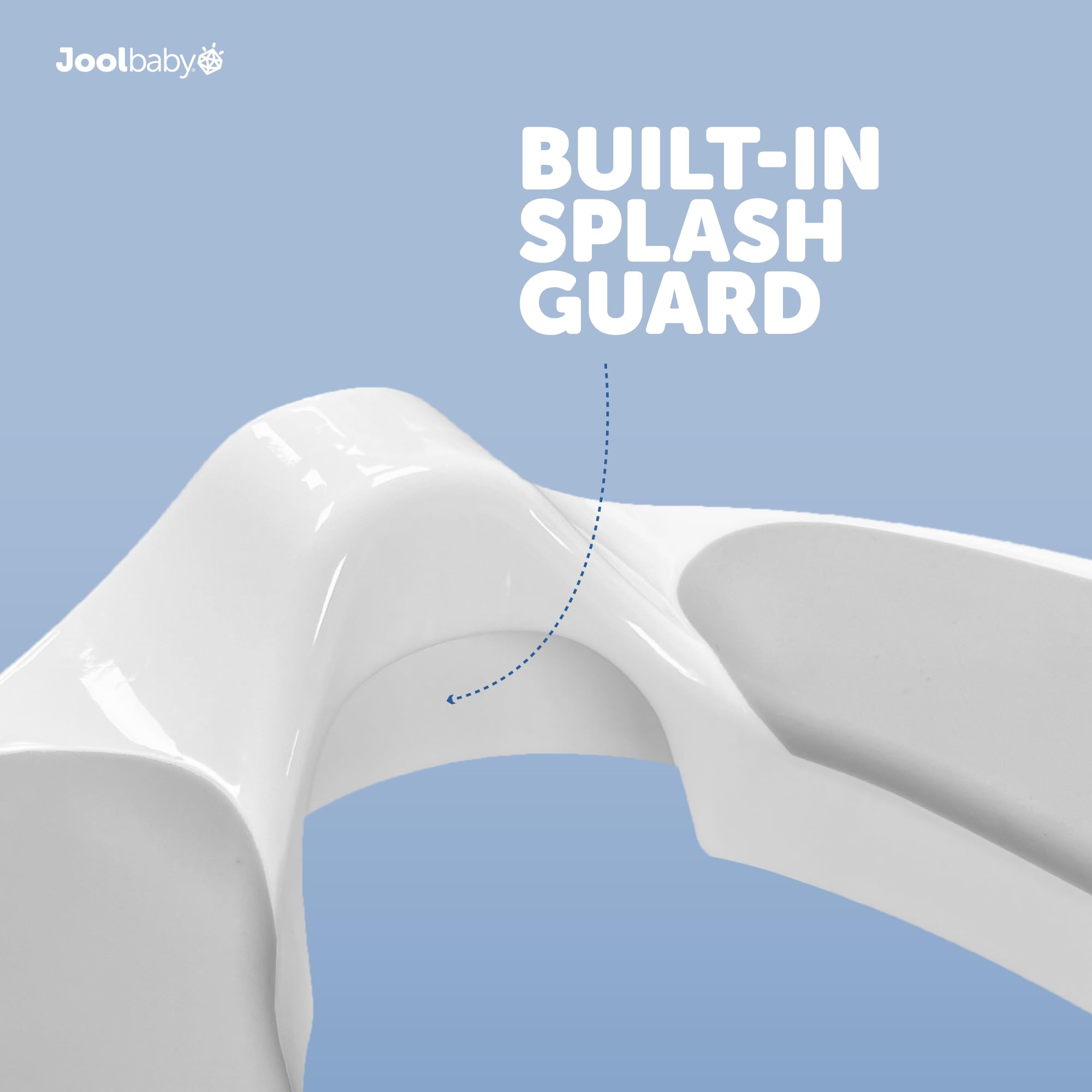 Jool Baby potty seat non-slip bottom keeps it steady on the floor.