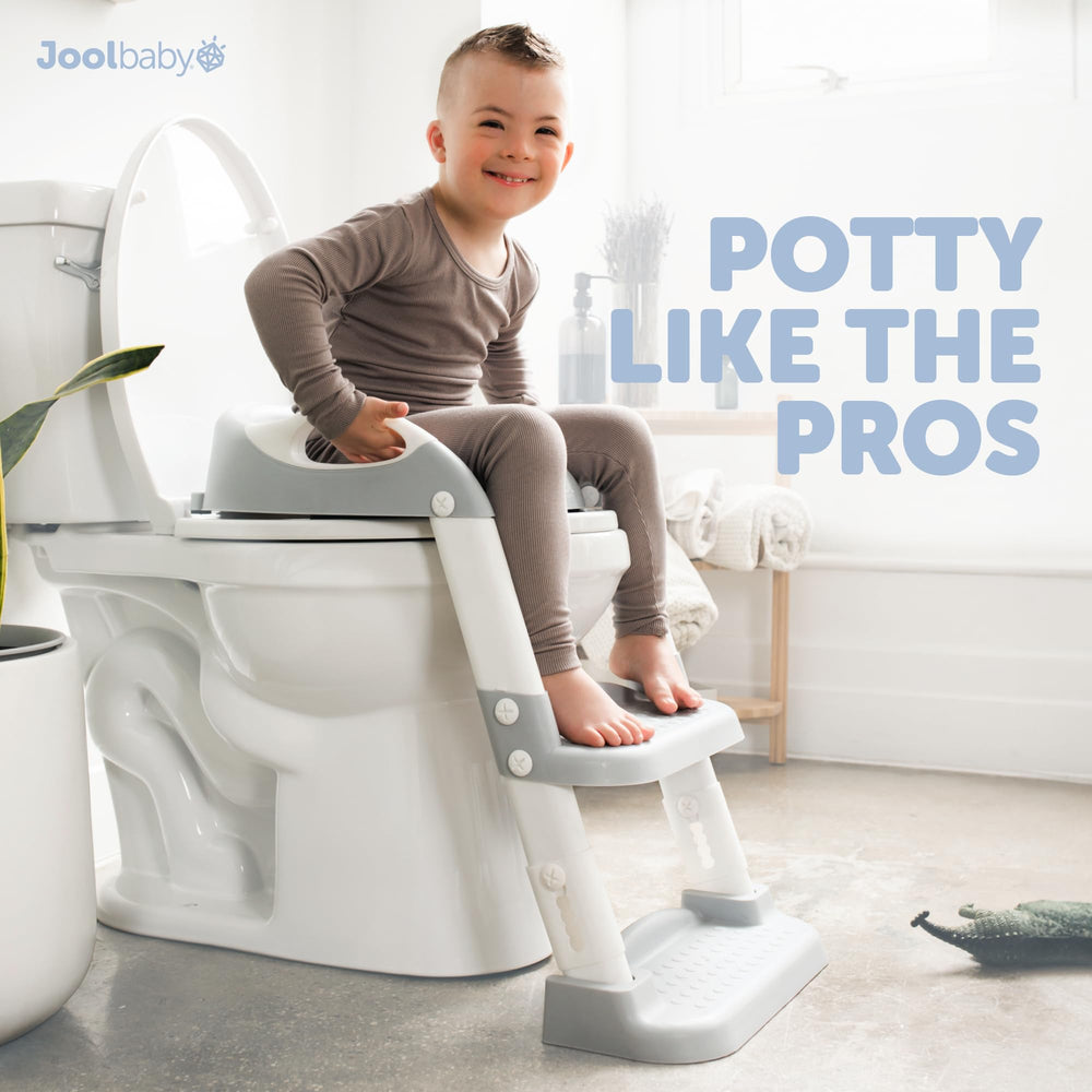 Jool Baby gray toilet compatibility with most round and elongated bowls