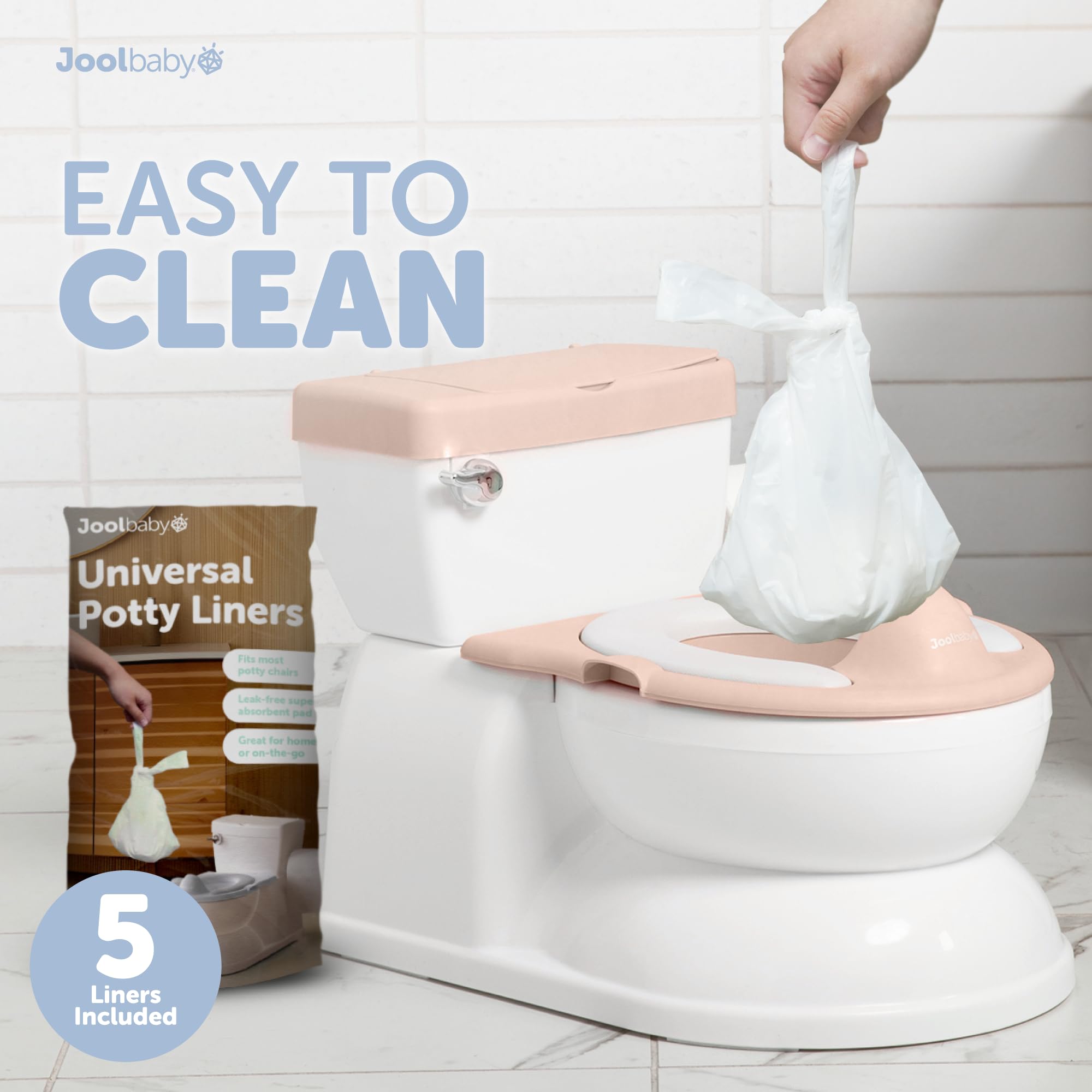 Jool Baby Real Feel 2in1 Potty pink disposable liners included for cleanup