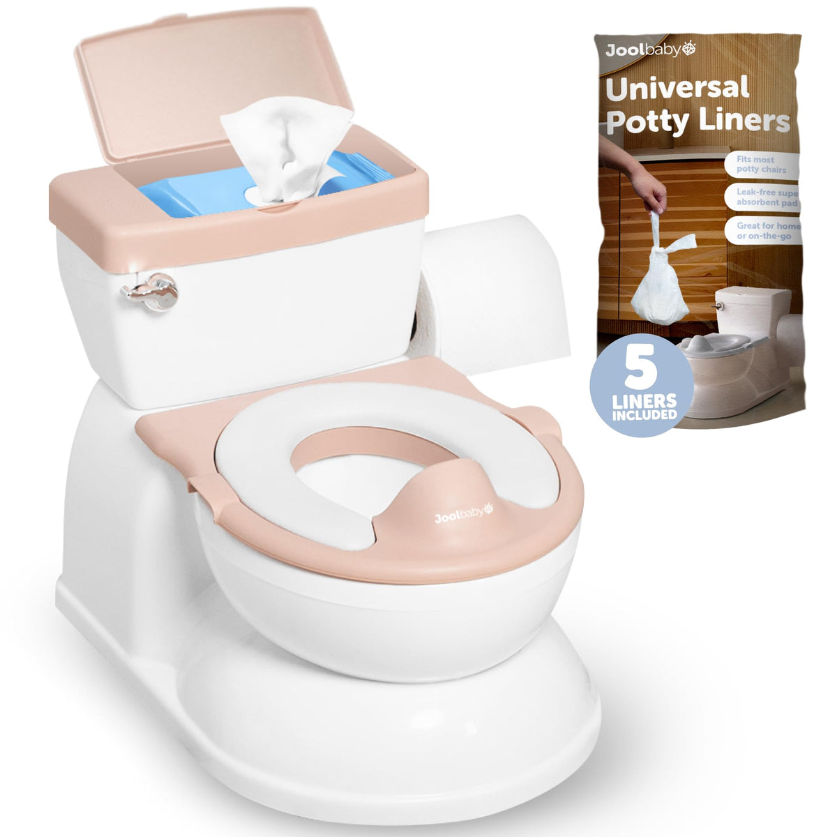 Jool Baby Real Feel 2in1 Potty pink seat and splash guard for clean potty time