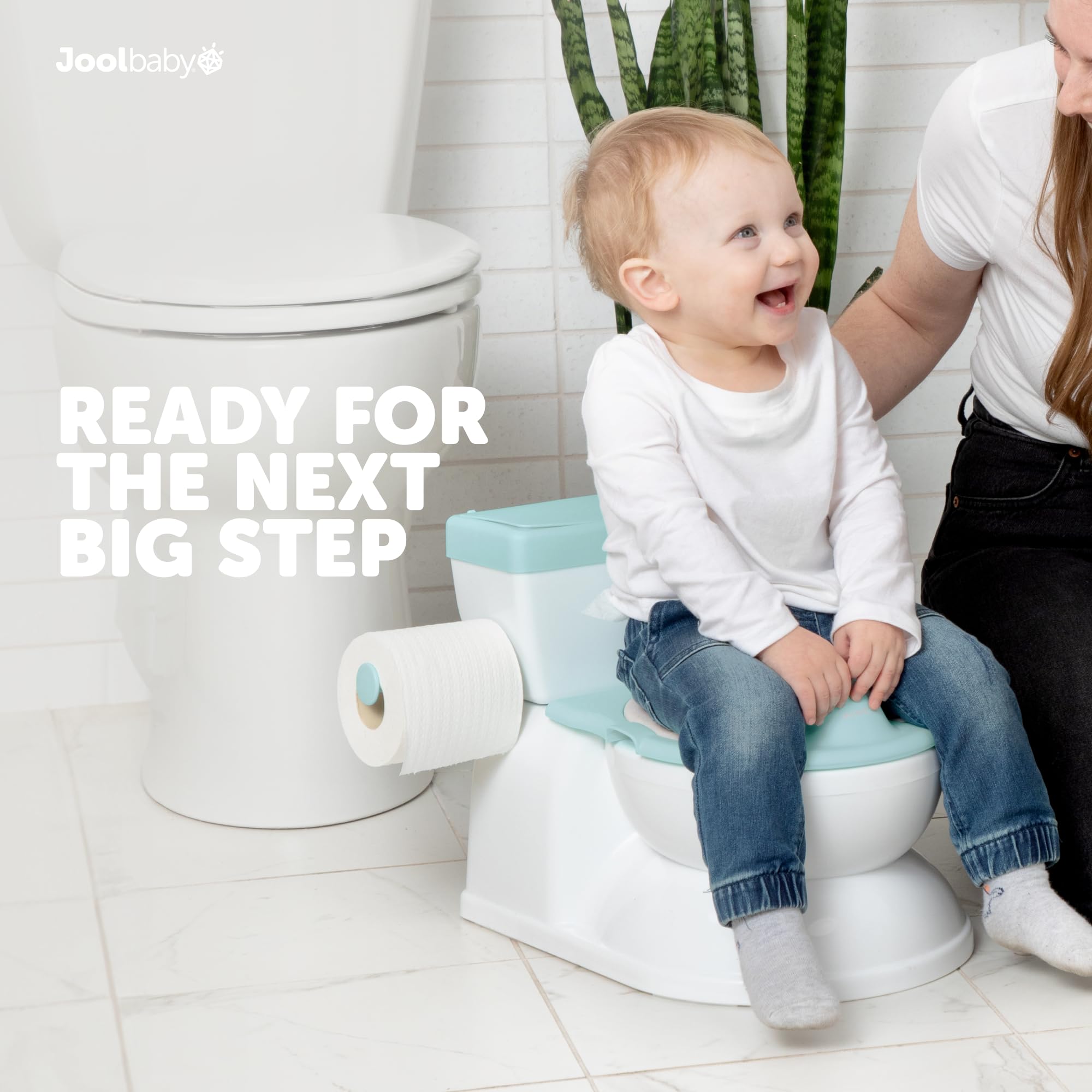 Jool Baby Real Feel Potty cushioned seat and splash guard maximize comfort and cleanliness.